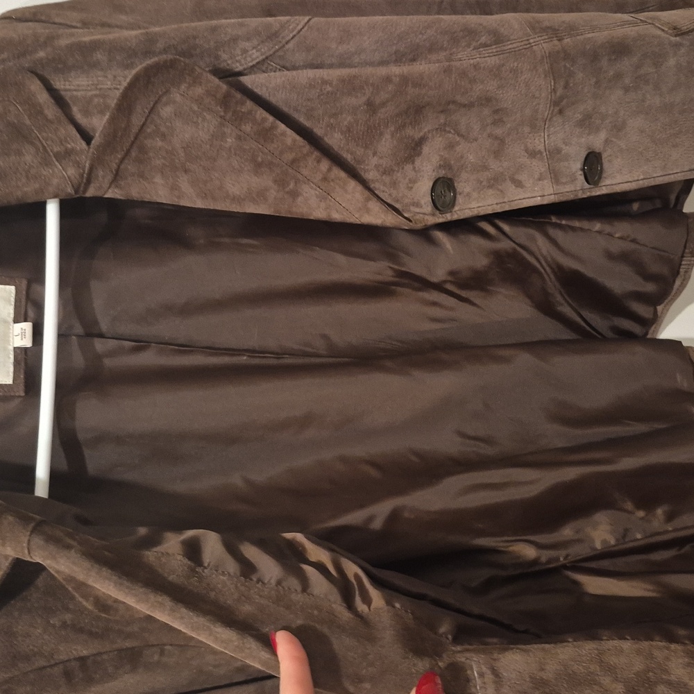 Vintage Cherokee Brown Leather Women's Blazer - Picture 6 of 9